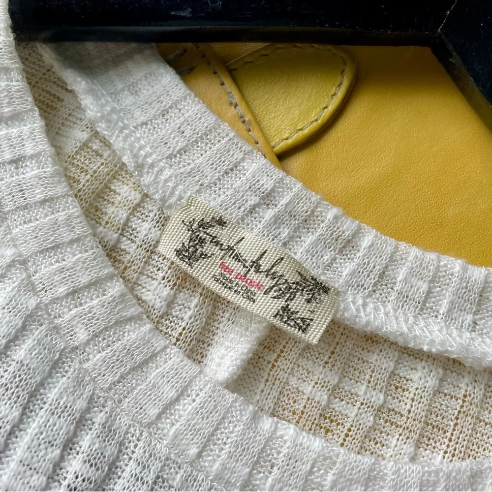 Free People Intimately Aura Layering Top in White Size L EUC